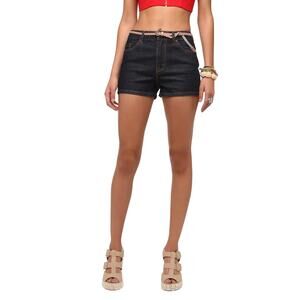 Urban Outfitters BDG High Rise Erin 5 Pocket Shortie Dark Wash Jean Shorts 24"